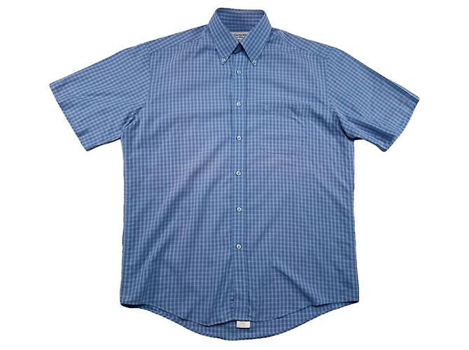 Camisa de algodón azul Yves Saint Laurent