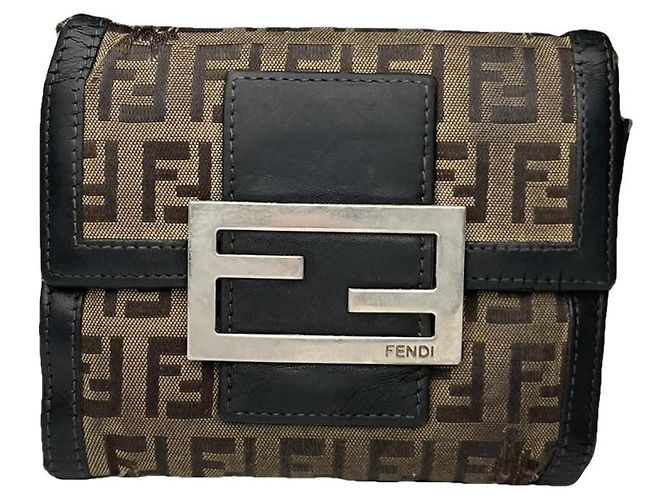 Fendi Baguette Brown Leather Wallet