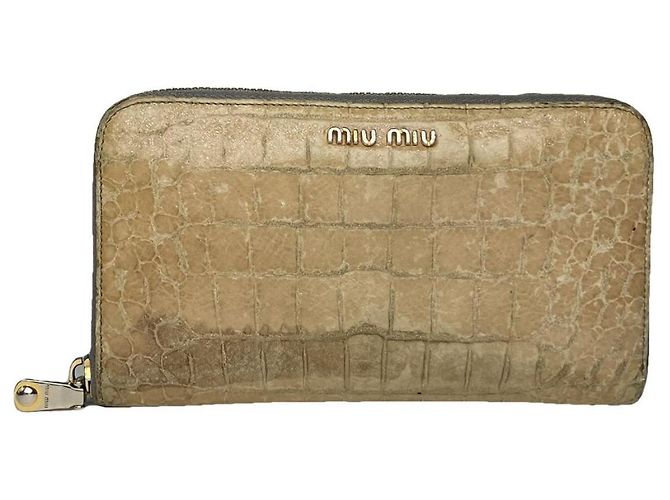 Cartera de cuero verde Miu Miu