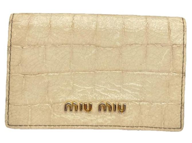 Bolsa de couro branco Miu Miu