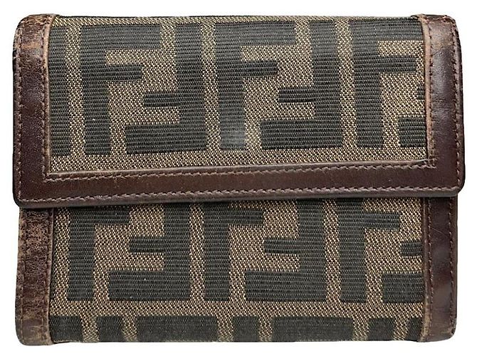 Fendi Baguette Brown Leather Wallet