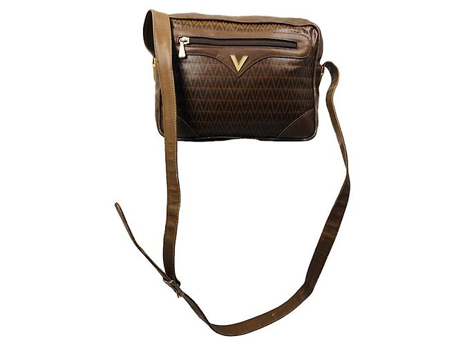 Autre Marque Bolsa de couro marrom MARIO VALENTINO