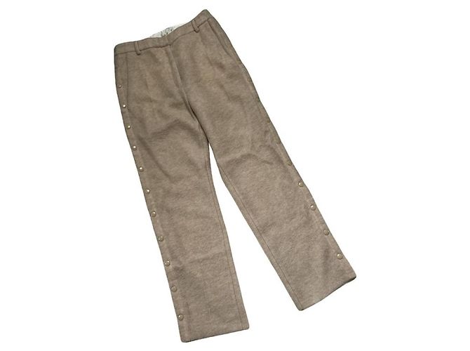 Calça de lã bege MM6