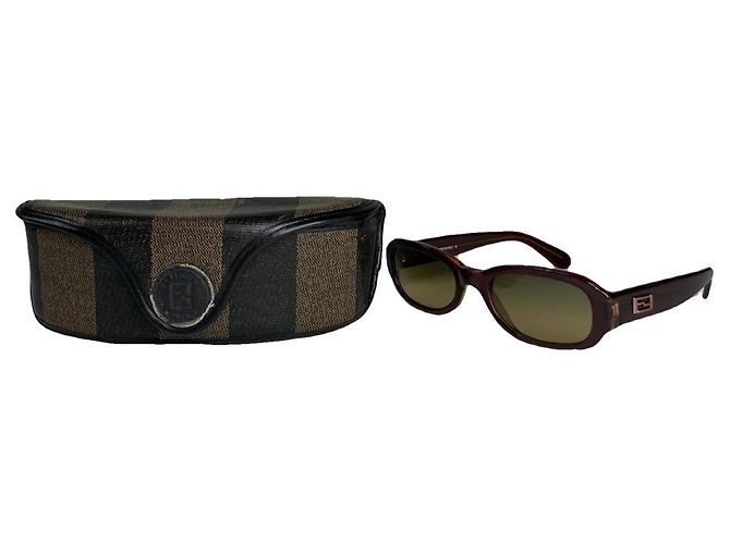 Fendi Red Plastic Sunglasses