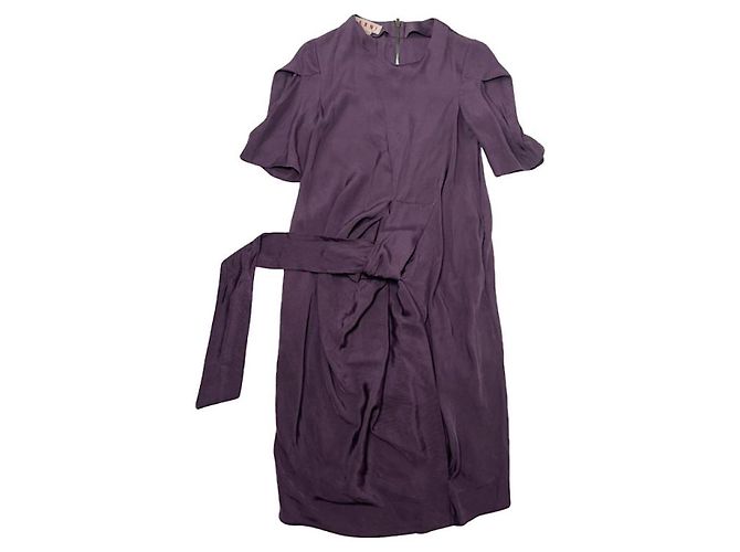 Trench coat de seda roxa Marni Roxo