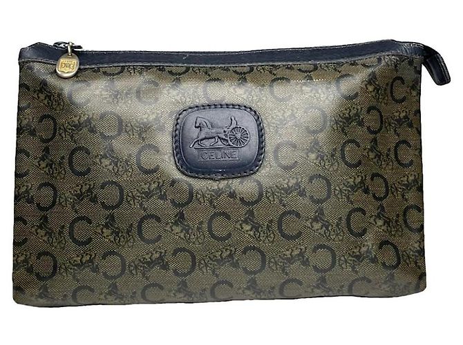 Céline Clutch in pelle nera Celine Trotteur Nero