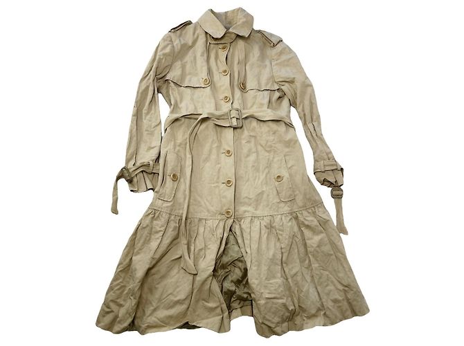Abrigo trench de algodón beige Moschino Cheap And Chic