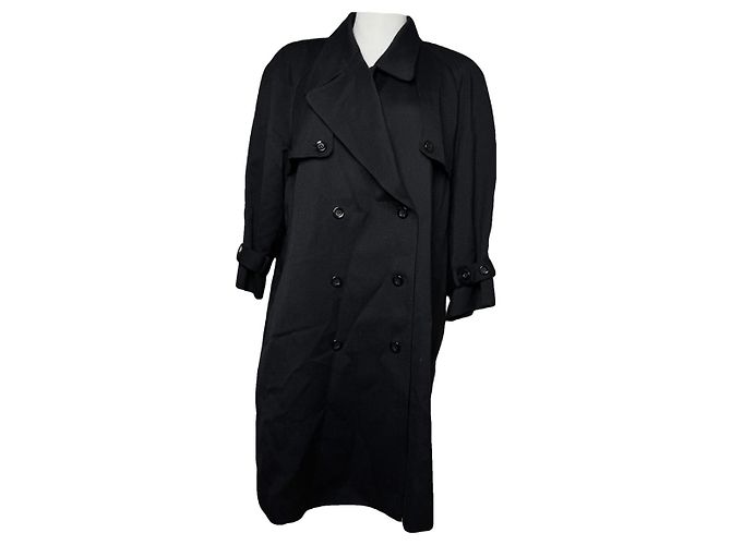 Courreges Courrèges schwarzer Woll-Trenchcoat