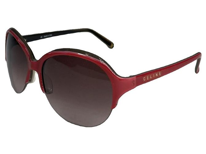 Céline Celine Red Plastic Sunglasses
