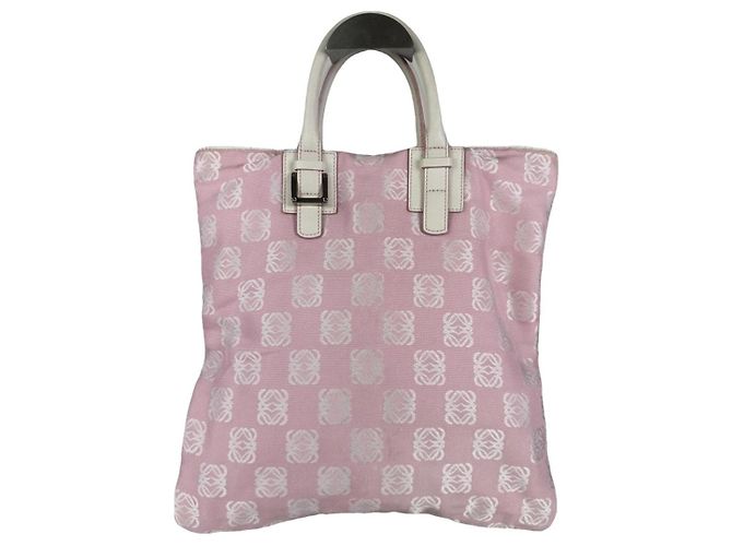 Bolsa de algodão rosa Loewe Cubi