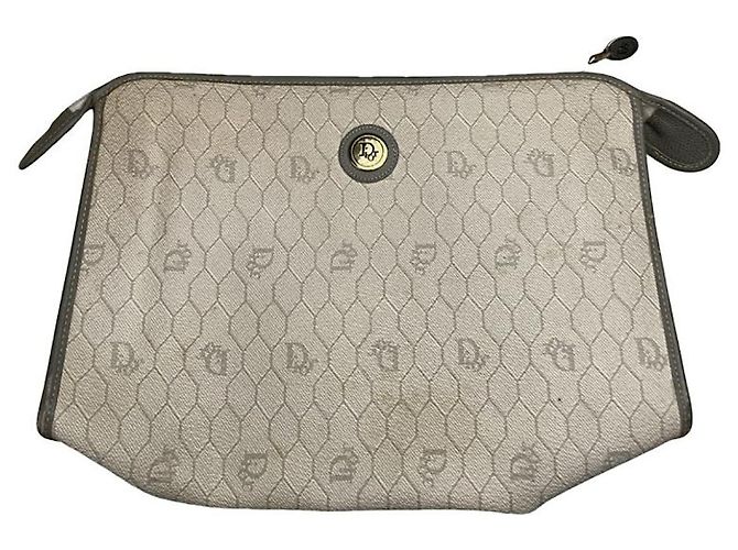 Clutch in pelle bianca Dior 30 Montaigne Bianco