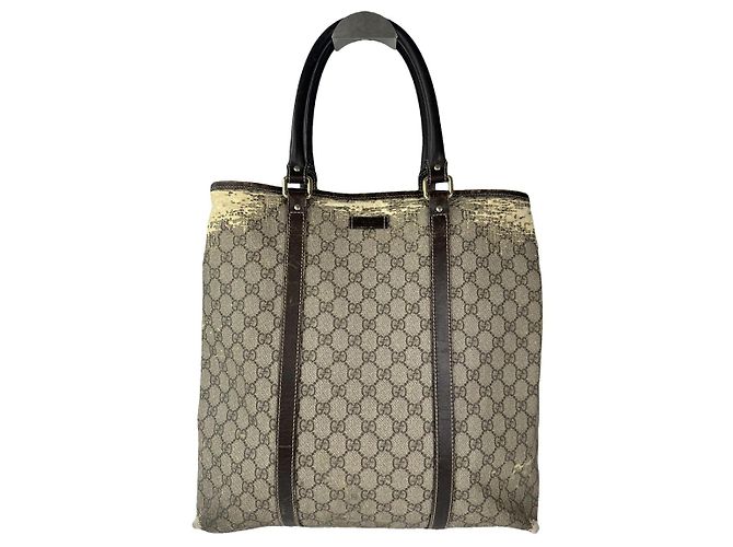 Gucci Ophidia graue Lederhandtasche
