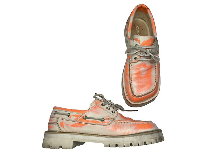 Autre Marque Camper White Vegan Leather Flat