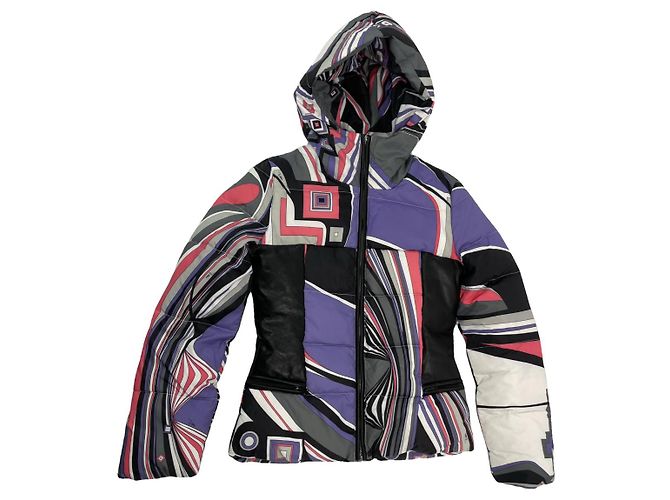 Emilio Pucci Multicolour Leather Jacket Multiple colors