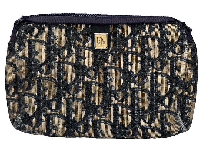 Bolsa de couro navy Dior 30 Montaigne Azul marinho