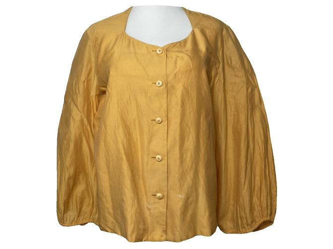 Chaqueta de algodón amarilla Dior Amarillo