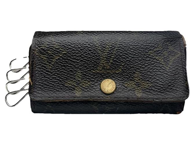 Bolsa de couro marrom Louis Vuitton Lockme