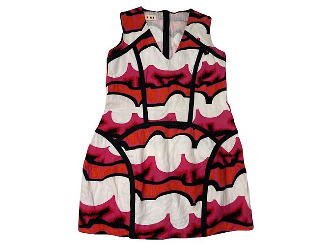 Top in lino multicolore Marni