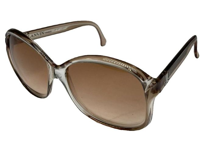 Occhiali da sole in plastica marrone Lanvin