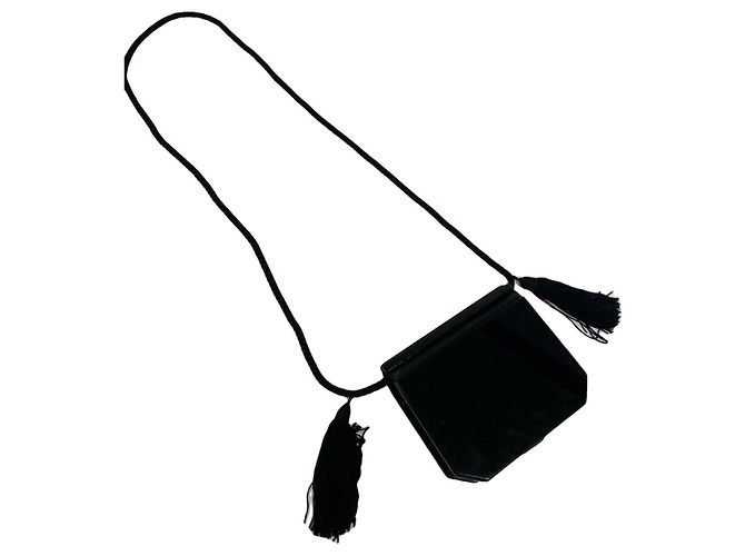 Borsa a mano in plastica nera Yves Saint Laurent Nero