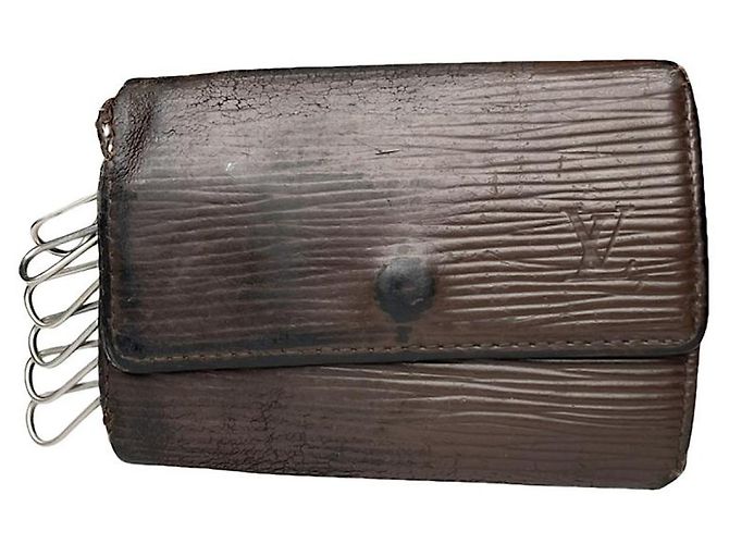 Borsa in pelle marrone Louis Vuitton Lockme