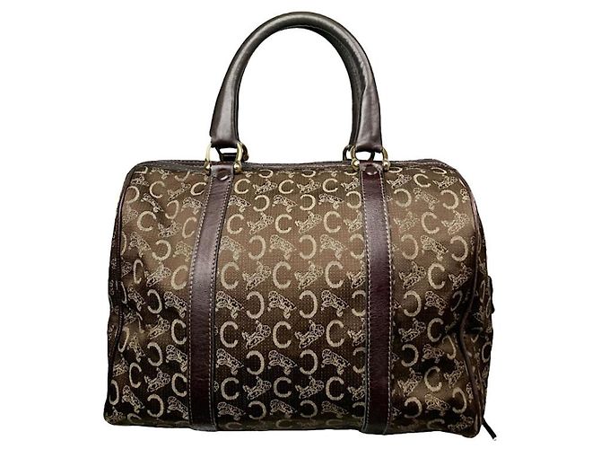 Céline Bolsa de couro marrom Celine Tabou