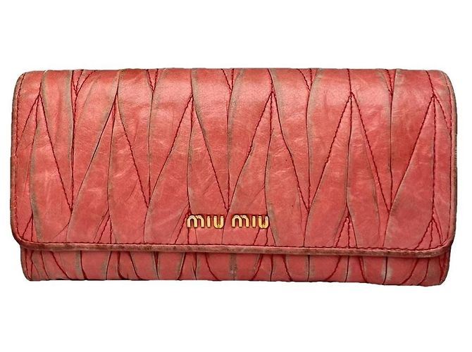 Miu Miu Pink Leather Wallet