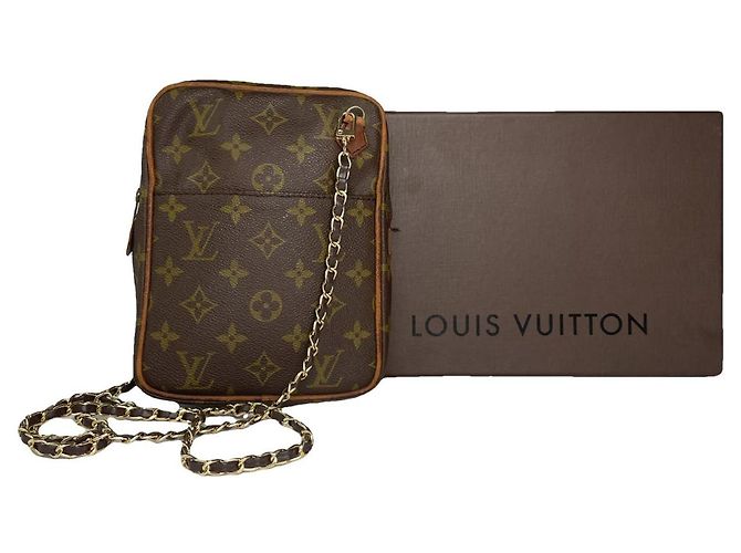 Bolsa de couro marrom Louis Vuitton