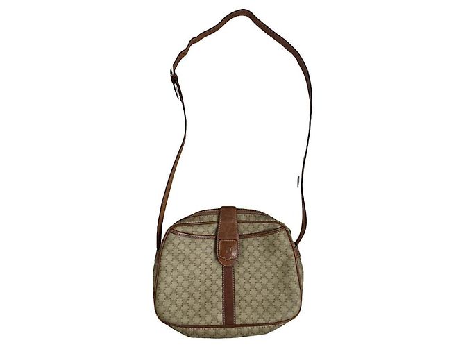 Céline Bolsa de couro bege Maillon Chain da Celine Triomphe