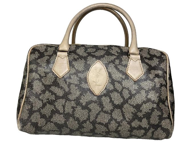 Yves Saint Laurent Grey Leather Handbag 