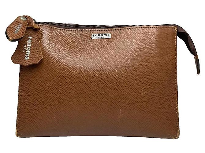 Autre Marque Pochette en cuir marron Stefanie Renoma
