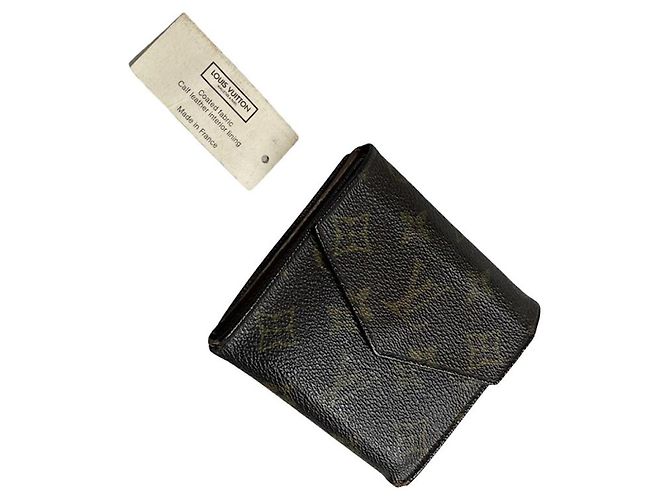 Billetera de cuero marrón Koala de Louis Vuitton Castaño
