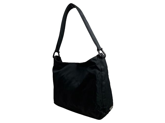 Prada Cleo schwarze Polyester-Handtasche