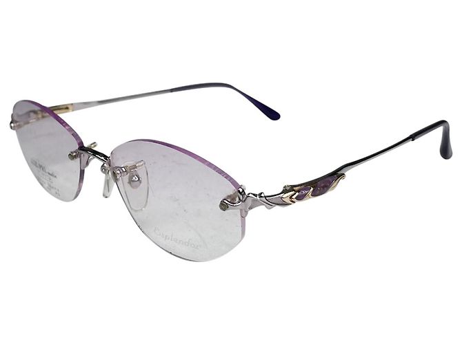 Autre Marque Lila Metallsonnenbrille