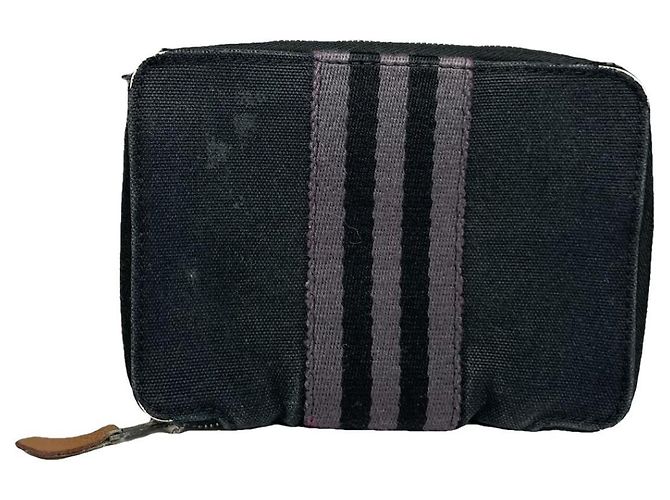Hermès Black Cotton Wallet