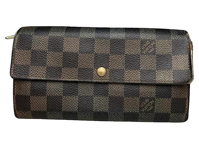 Cartera de cuero marrón Insolite de Louis Vuitton Castaño
