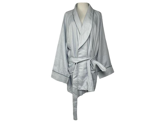Céline Trench coat de seda turquesa Celine