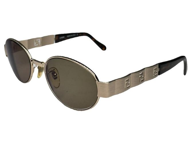 Fendi Gold-Metall Sonnenbrille Golden
