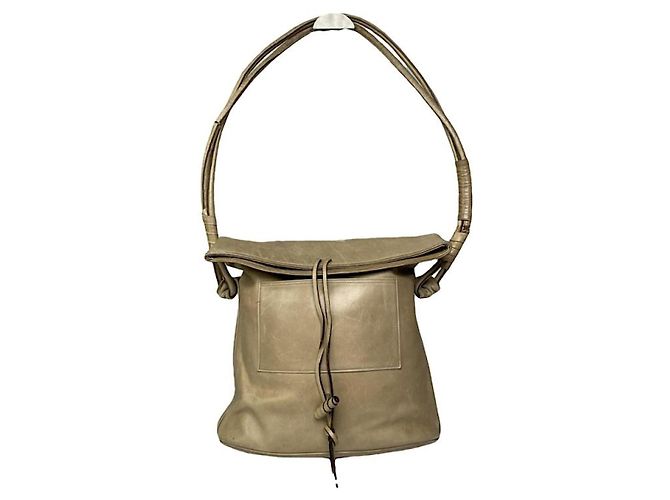 Bolsa de couro bege Jil Sander
