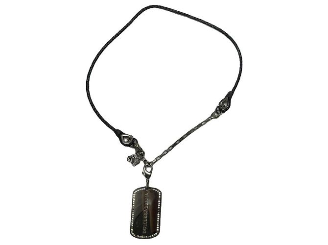 Collar de acero plateado Dolce & Gabbana Plata