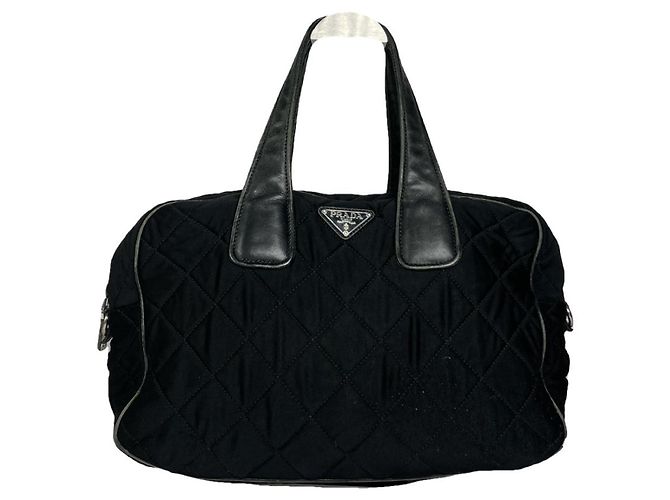 Prada Re-Edition 2000 schwarze Polyester-Handtasche