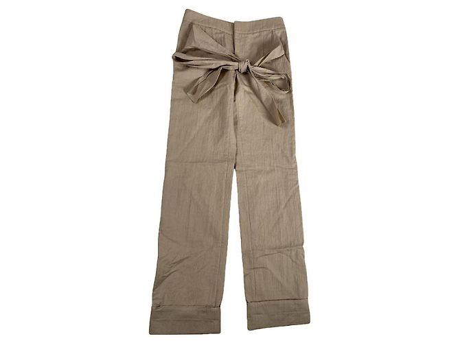 Pantaloni in cotone Marni Brown Marrone