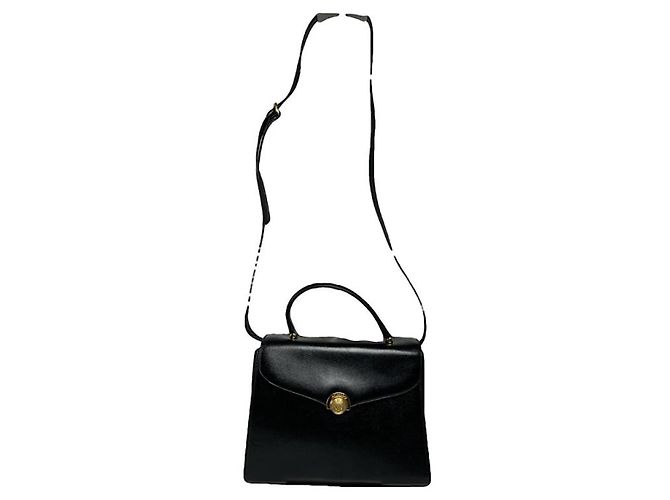Autre Marque Bolsa de couro preta não assinada Preto