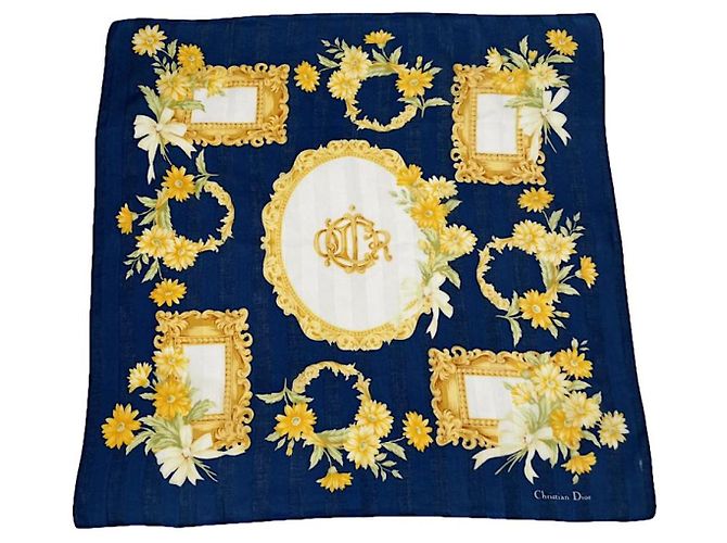 Dior Mitzah ABCDior Sciarpa in Seta Blu