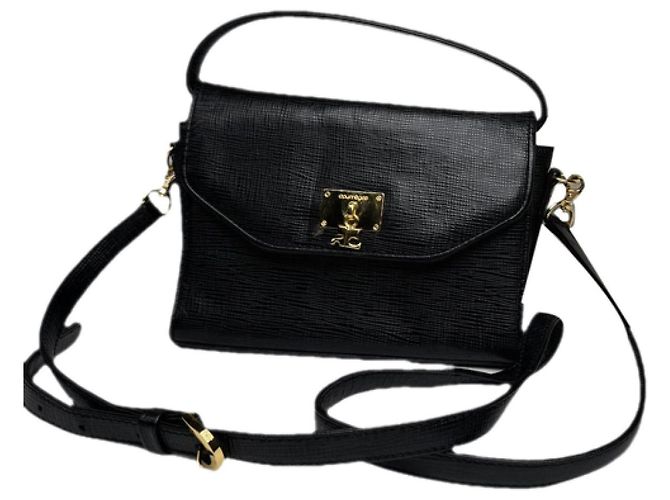 Courreges Courrèges schwarze Lederhandtasche