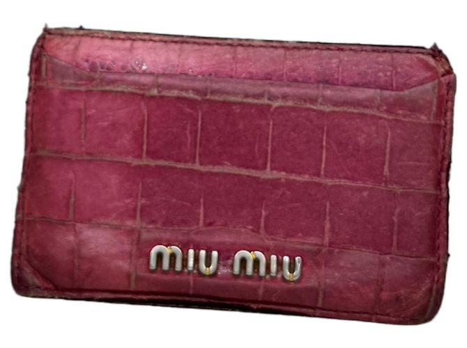 Bolso de cuero rosa Miu Miu