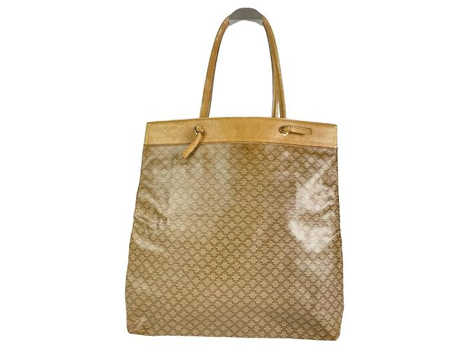 Céline Sac à main en cuir doré Celine