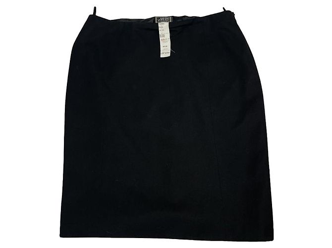 Falda de lana negra Gianni Versace Negro