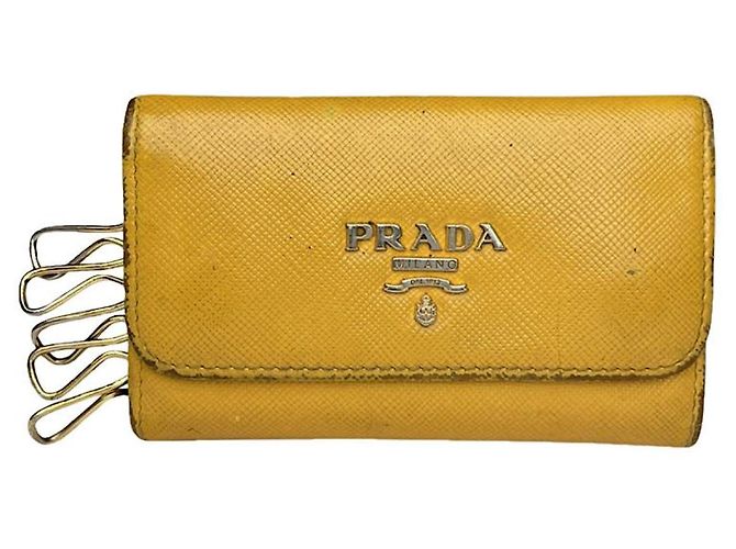 Prada gelbe Lederhandtasche