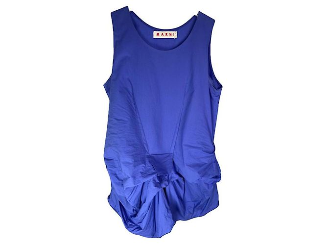 Top in cotone blu Marni